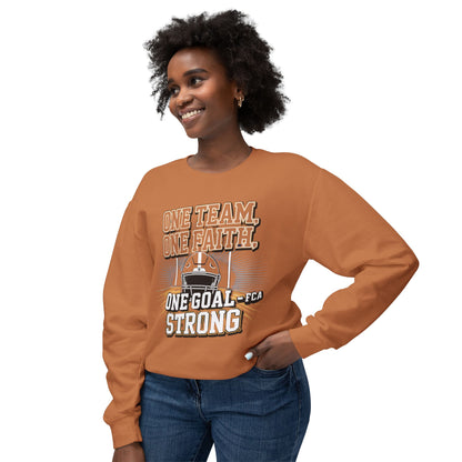 FCA Team Spirit Unisex Crewneck Sweatshirt, Faith Sweatshirt, Support Team Apparel, Motivational Gift, Game Day Gear