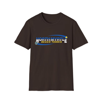 North Myrtle Beach Tennis Unisex Softstyle T-Shirt | Sporty Graphic Tee, Tennis Apparel, Casual Wear, Beach Shirt, Gift for Sport Lovers
