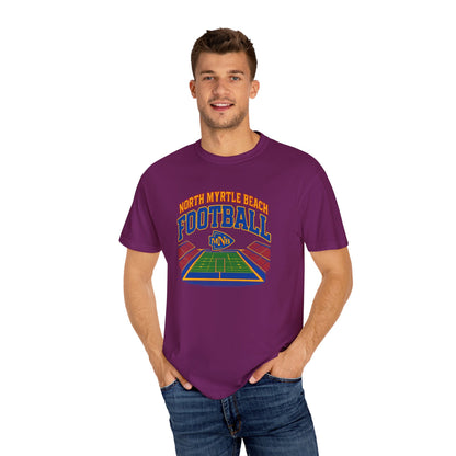 North Myrtle Beach Football T-Shirt, Unisex Sports Tee, Garment-Dyed Summer Apparel, Perfect for Game Days, Gift for Football Fans