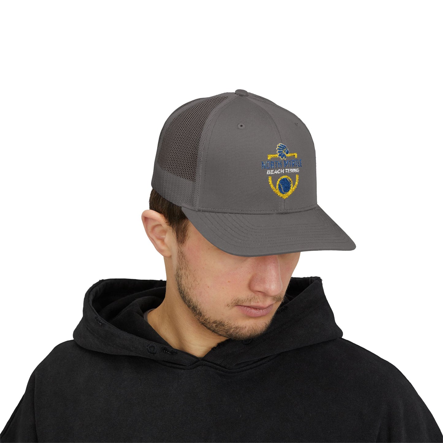 North Myrtle Beach Tennis Snapback Trucker Cap | Sports Mesh Hat for Players & Fans