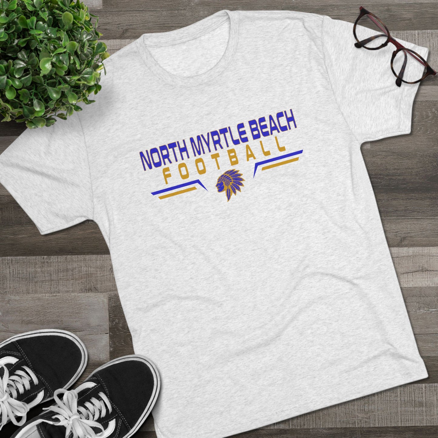 North Myrtle Beach Football Unisex Tri-Blend Crew Tee – Comfortable Game Day Shirt for Fans & Players