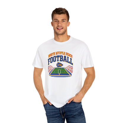 North Myrtle Beach Football T-Shirt, Unisex Sports Tee, Garment-Dyed Summer Apparel, Perfect for Game Days, Gift for Football Fans